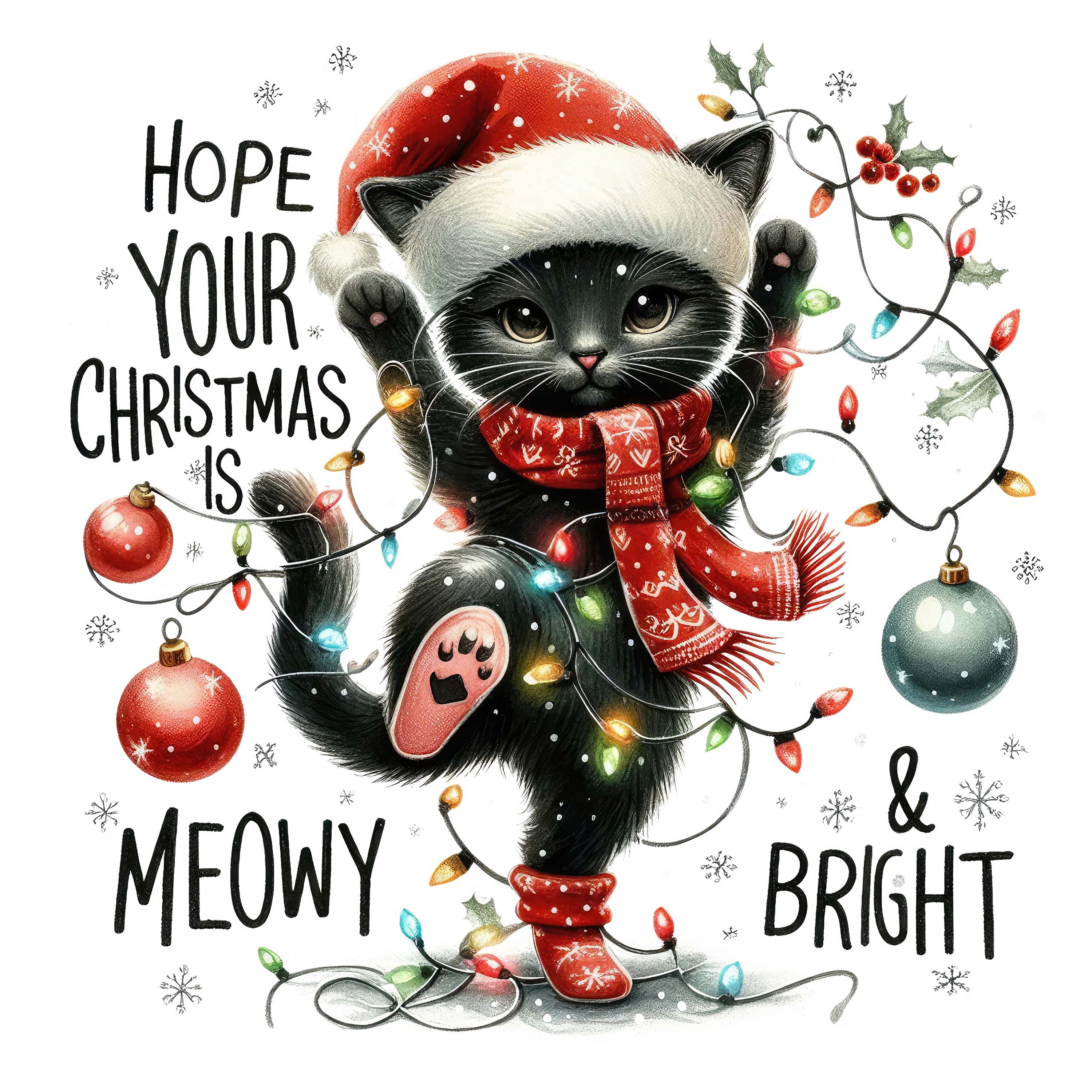 Hope Your Christmas Is Meowy And Bright