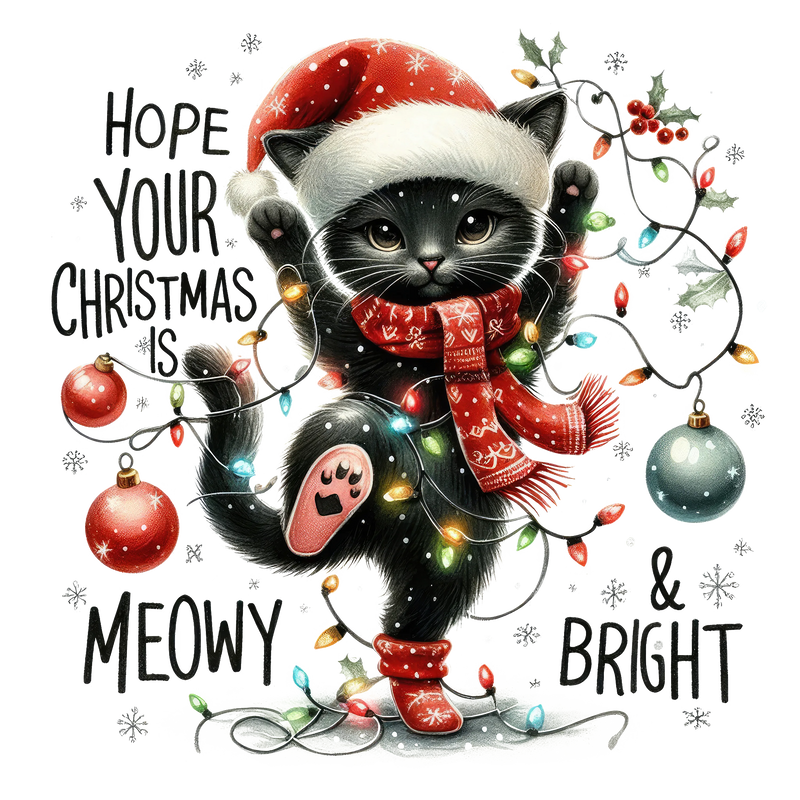 Hope Your Christmas Is Meowy And Bright